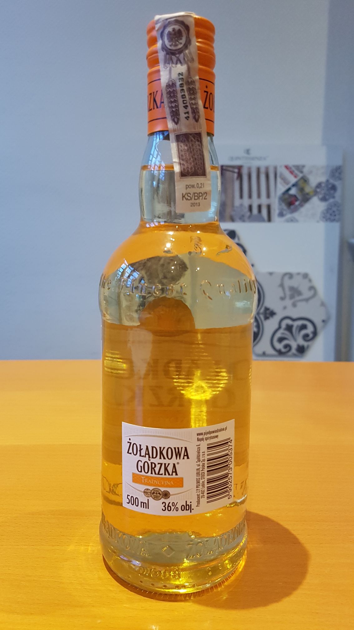 Zoladkowa Gorzka Tradycyjna Vodka 500ml 36% Poland - Zoladkowa (500mL) alcohol collectible [Barcode 5902573005374] - Main Image 2