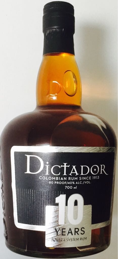 Dictator Rum 10 years old  - Distileria Columbiana limitada (700 mL) alcohol collectible [Barcode 5902596700287] - Main Image 2