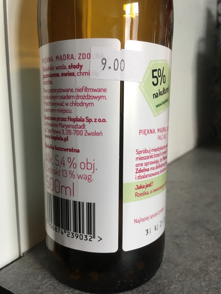 Piękna Mądra Zdolna - Hopala alcohol collectible [Barcode 5906874239032] - Main Image 2