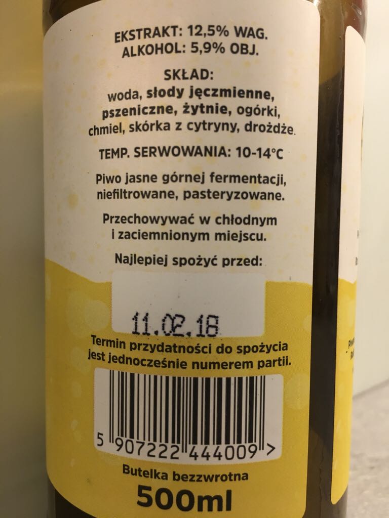 Sezon Ogórkowy - Piwne Podziemie alcohol collectible [Barcode 5907222444009] - Main Image 2