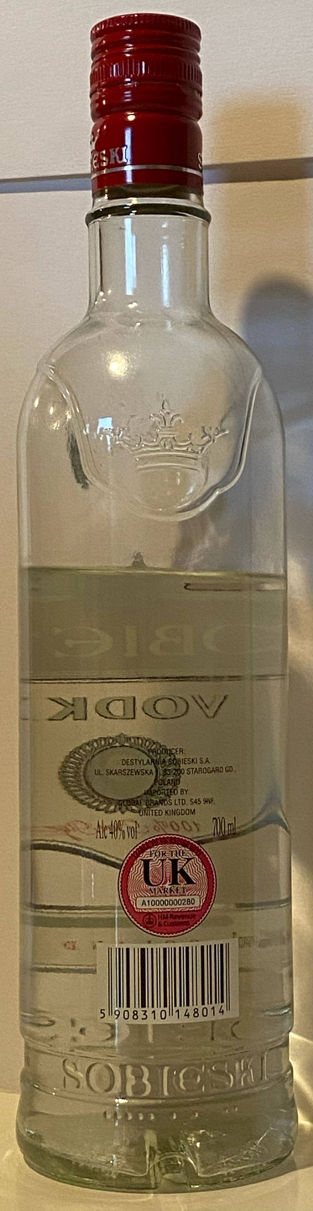 sobieski vodka - Destylarnia Sobieski (700 mL) alcohol collectible [Barcode 5908310148014] - Main Image 3