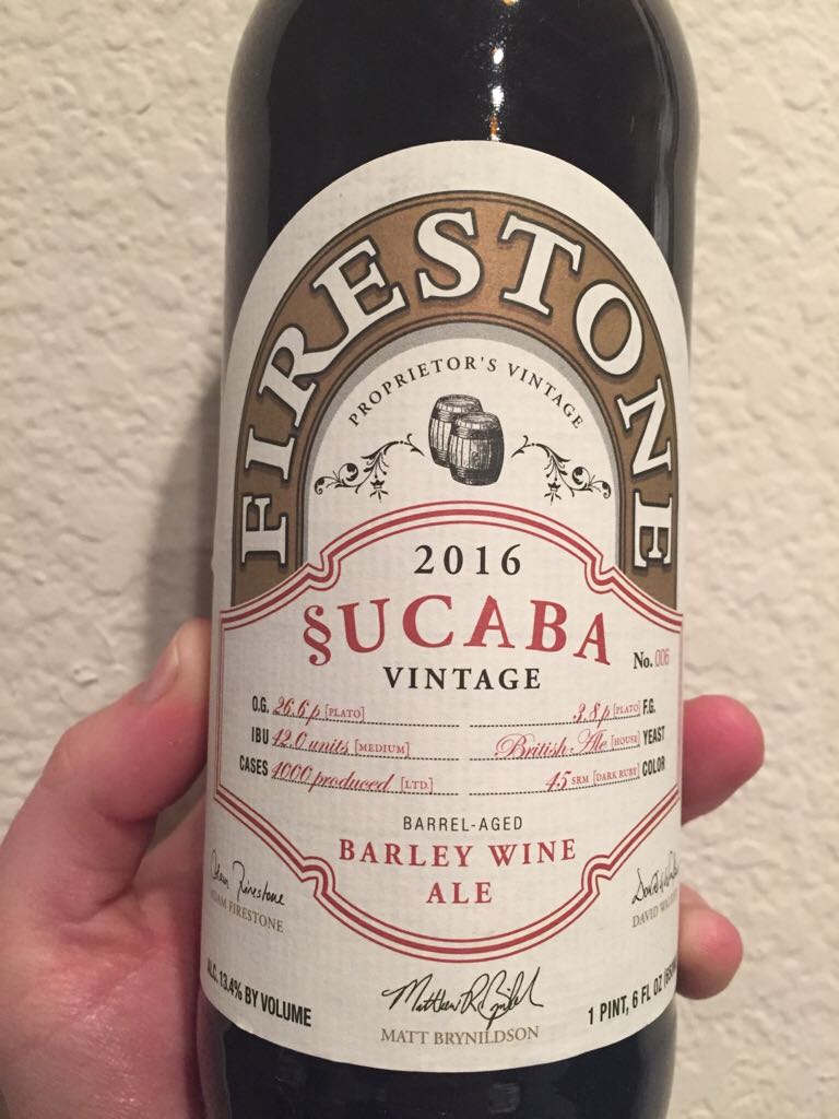Sucaba 2012 - Firestone Walker Brewing Company, Paso Robles (22 fl. oz.) alcohol collectible [Barcode 602755001402] - Main Image 2