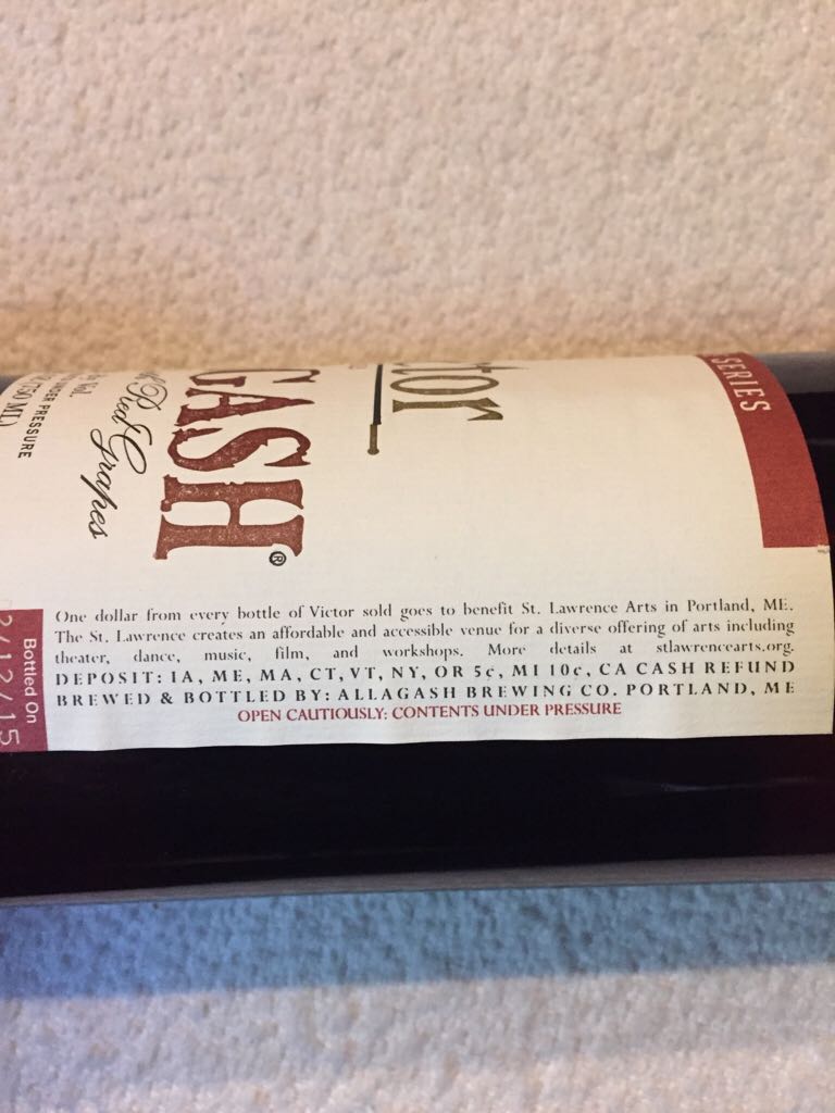 Victor  - Allagash (750 mL) alcohol collectible [Barcode 603675114951] - Main Image 2
