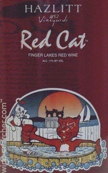Red Cat Finger Lakes Red Wine - Hazlitt Vineyards (750 mL) alcohol collectible [Barcode 605330000135] - Main Image 2