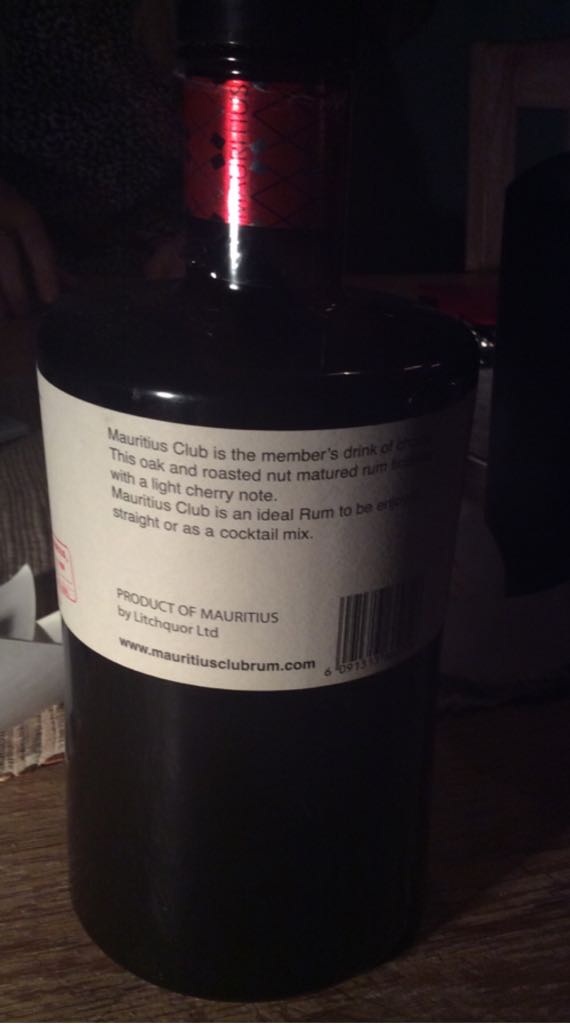 Mauritius Club Dark Rum 40% 0,7 Liter - Litchquor Ltd (700 mL) alcohol collectible [Barcode 6091313662706] - Main Image 2