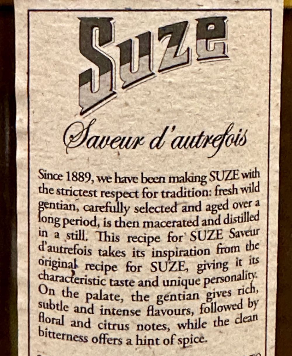Suze Saveur d’autrefois - Pernod-Ricard, Thuir, France (1L) alcohol collectible [Barcode 080432237991] - Main Image 3