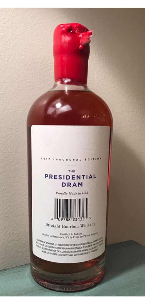 The Presidential Dram - MGP Indiana, Formerly Seagrams (750 mL) alcohol collectible [Barcode 609788231325] - Main Image 2