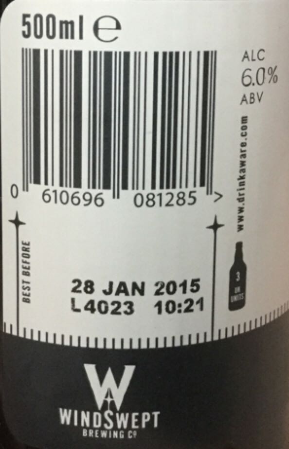 Wolf - Windswept (500 mL) alcohol collectible [Barcode 610696081285] - Main Image 2