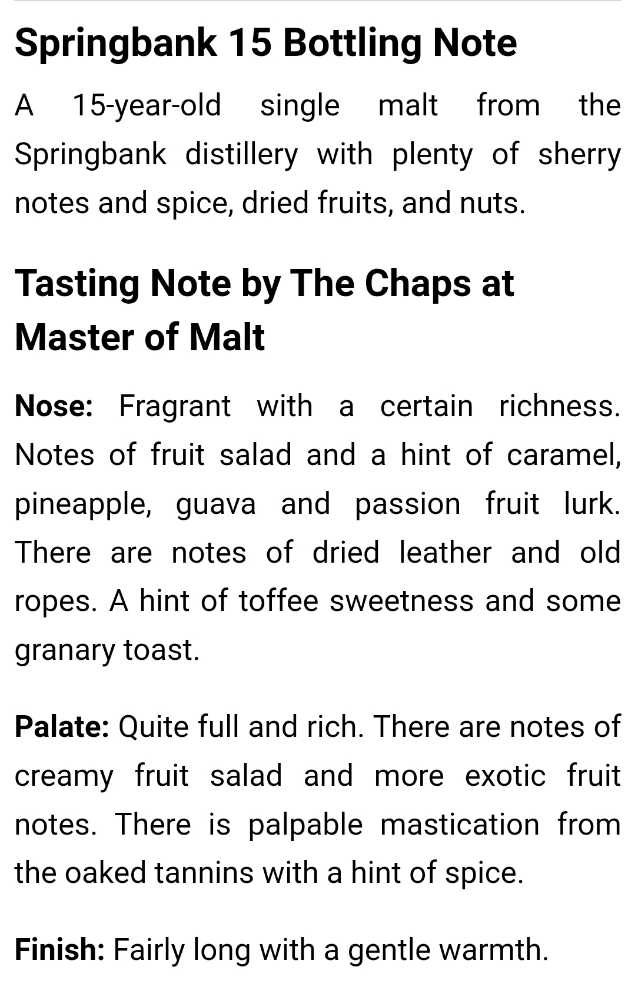 Springbank 15 Yo June 2021 (2025) - Springbank (70 mL) alcohol collectible [Barcode 610854157005] - Main Image 4