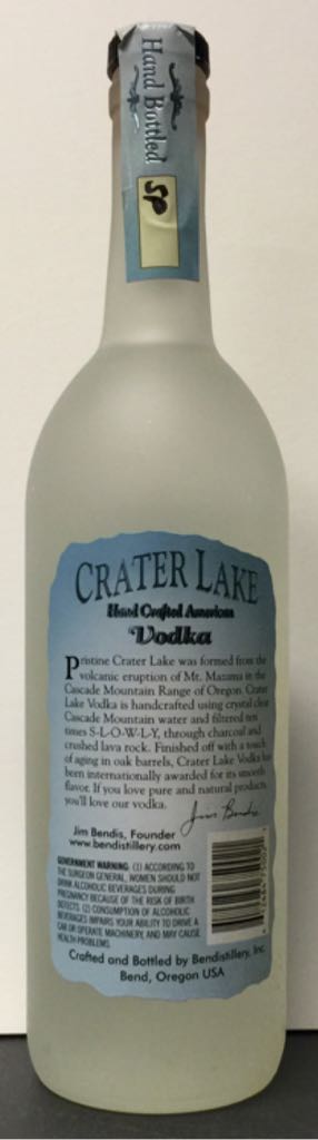 Crater Lake - Bendistillery (750mL) alcohol collectible [Barcode 612484750021] - Main Image 2