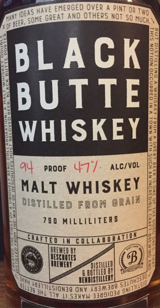 Black Butte Whiskey  - Bendistillery (750 mL) alcohol collectible [Barcode 612484750151] - Main Image 2