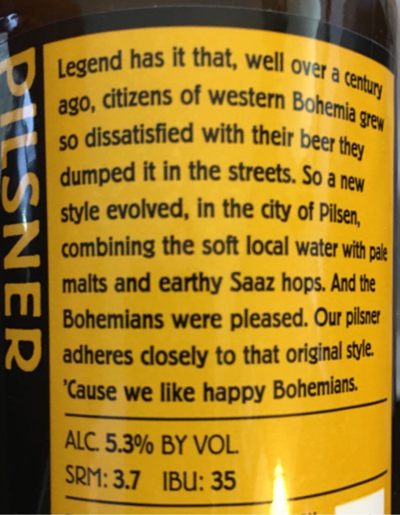 Torch Pilsner  - Foothills Brewing (12 fl. oz.) alcohol collectible [Barcode 612620231117] - Main Image 2