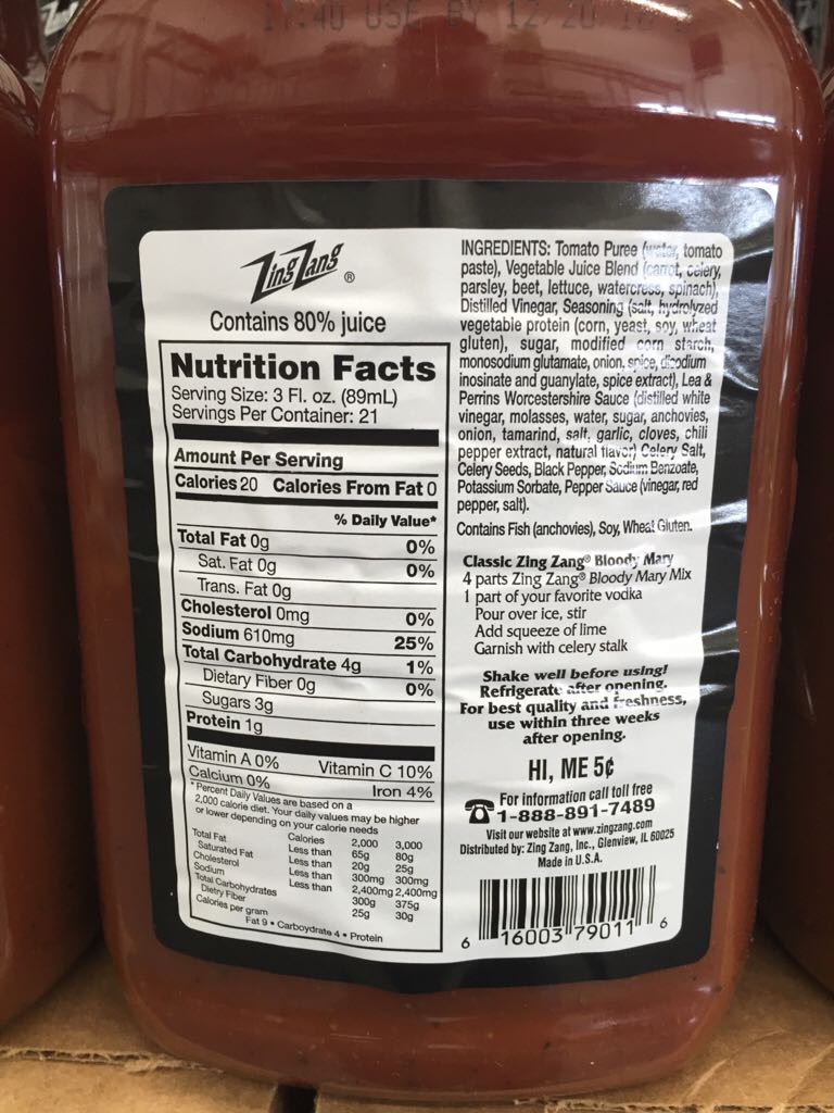 Zing Zang Bloody Mary Mix - Zing Zang (1.75L) alcohol collectible [Barcode 616003790116] - Main Image 2