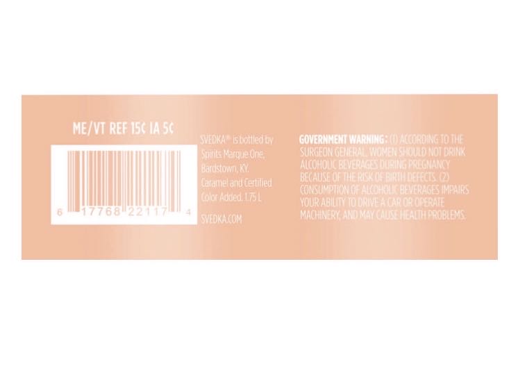 Svedka Vodka 375ML - Spirits Marque One (375 mL) alcohol collectible [Barcode 617768113752] - Main Image 2