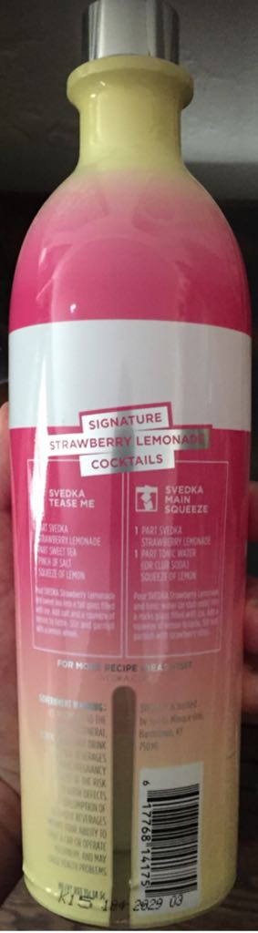 Svedka Strawberry Lemonade - Spirits Marque One LLC NYC (750 mL) alcohol collectible [Barcode 617768141755] - Main Image 2