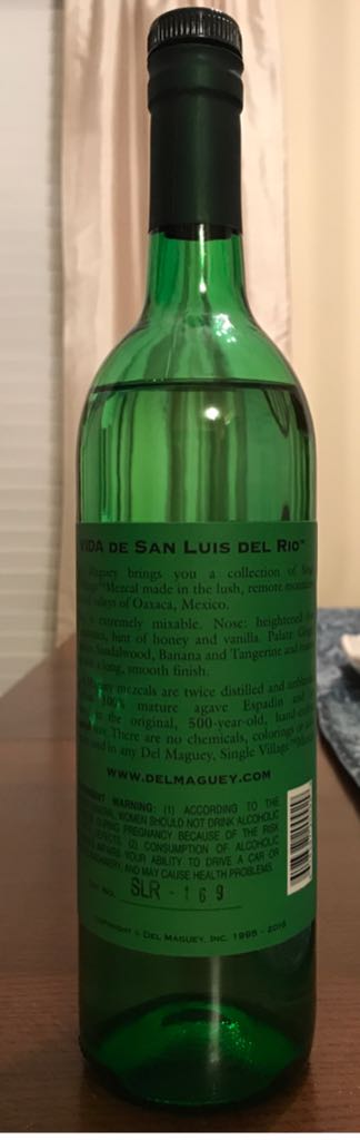 Del Maguey Vida Mezcal - Del Maguey Distillery (750 mL) alcohol collectible [Barcode 618397200929] - Main Image 2