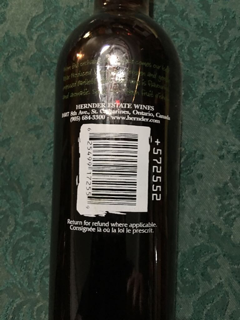 Iced Pear Wine - Hernder Estates (375 mL) alcohol collectible [Barcode 625499172559] - Main Image 2