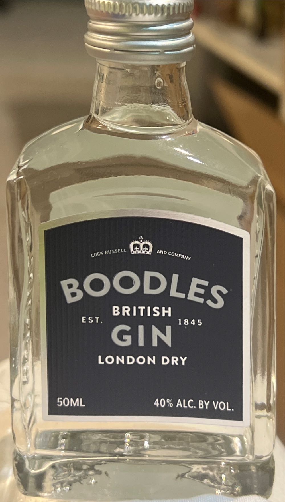 Boodles British Gin - Boodle’s British Gin Co., Jersey City, NJ alcohol collectible [Barcode 080432401675] - Main Image 3