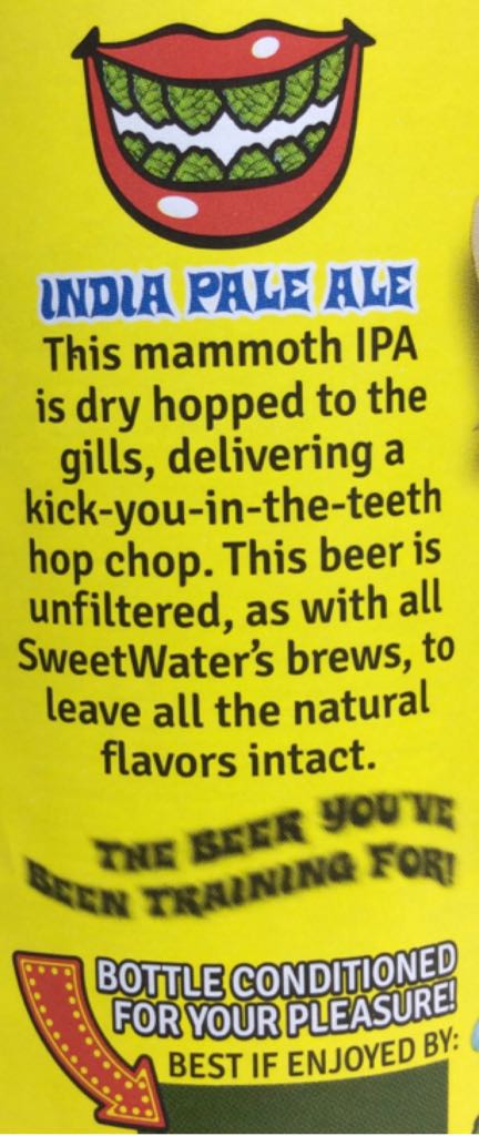 Sweet Water  - Sweetwater Brewing Co (12 fl. oz.) alcohol collectible [Barcode 631234200036] - Main Image 2
