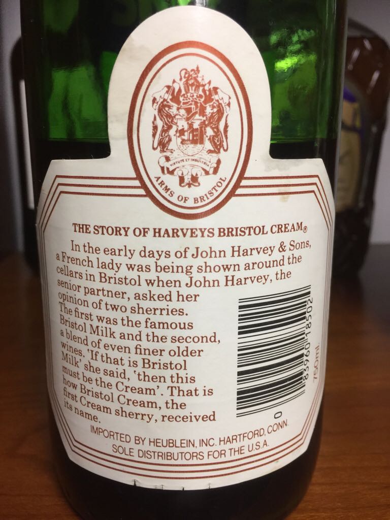 Harvey’s Bristol Cream - John Harvey & Sons (750 mL) alcohol collectible [Barcode 633438387186] - Main Image 2