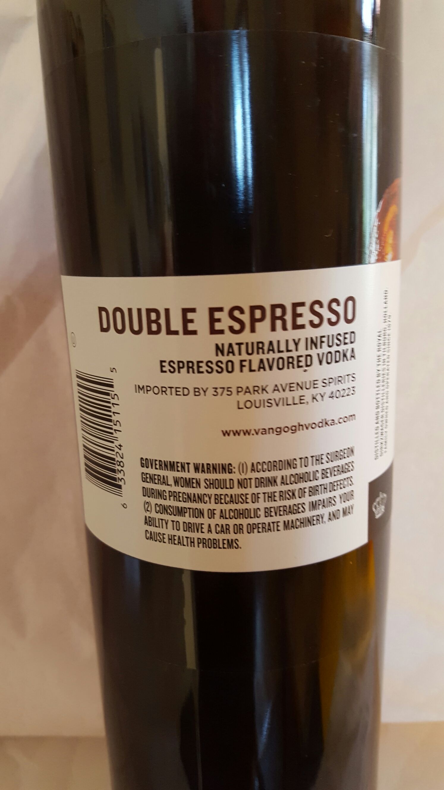 Double Espresso Vodka - Van Gogh alcohol collectible [Barcode 633824151155] - Main Image 2