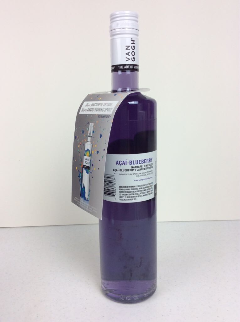 Van Gogh Acai-Blueberry Vodka - The Royal Dirkzwager Distilleries (750mL) alcohol collectible [Barcode 633824151346] - Main Image 2