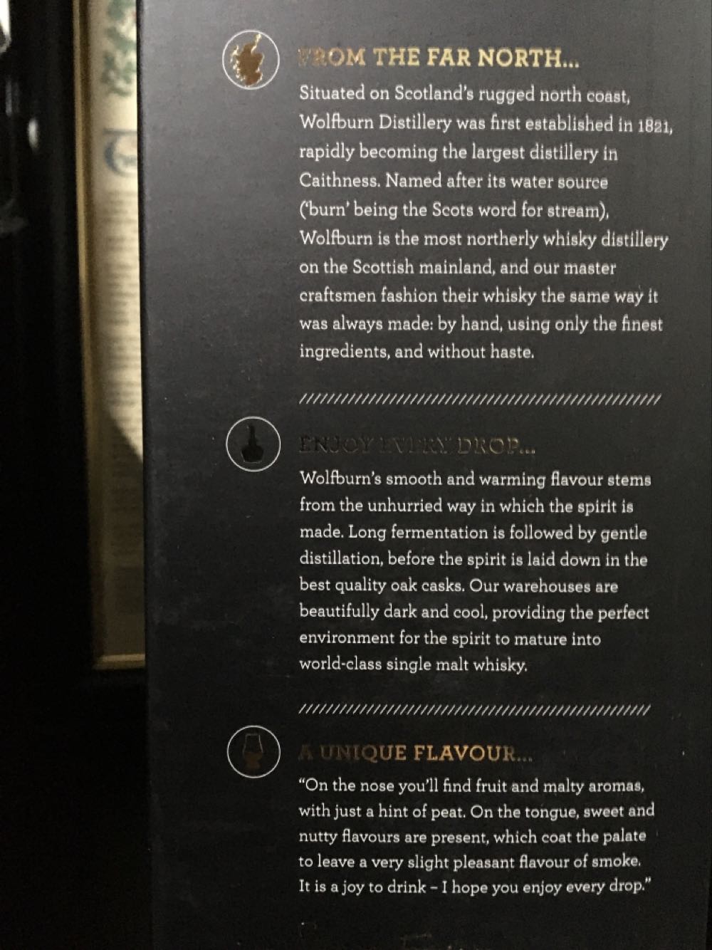 Wolfburn - (NAS) - Wolfburn - Wolfburn Distillery (700 mL) alcohol collectible [Barcode 634158496349] - Main Image 3