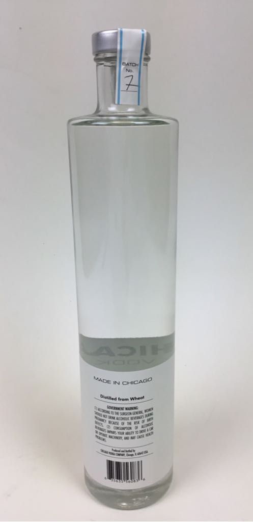 Chicago Vodka - Chicago Vodka Company (750mL) alcohol collectible [Barcode 635635560836] - Main Image 2