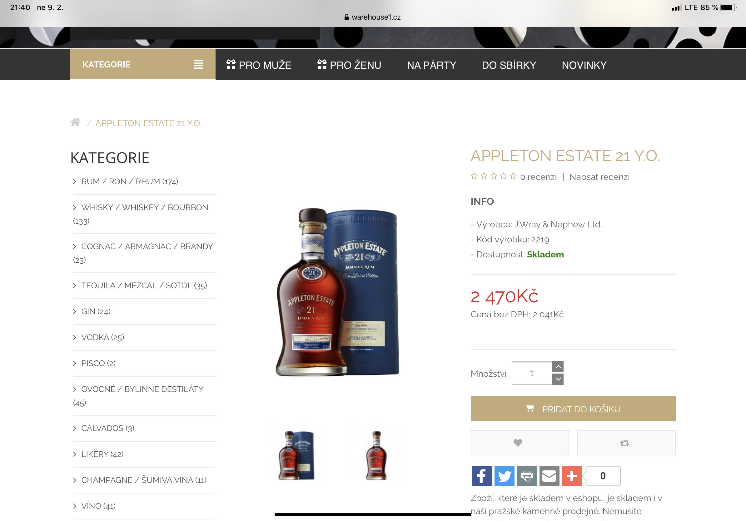 Appleton Estate 21 Year - J. Wray & Nephew LTD (750 mL) alcohol collectible [Barcode 636191054401] - Main Image 4