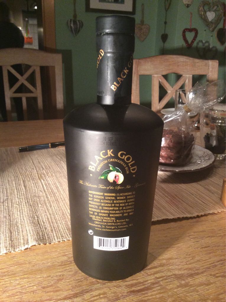 Black Gold Premium Grenadinian Rum Finished With Nutmeg - Grenada Destillers (750 mL) alcohol collectible [Barcode 636904750644] - Main Image 2