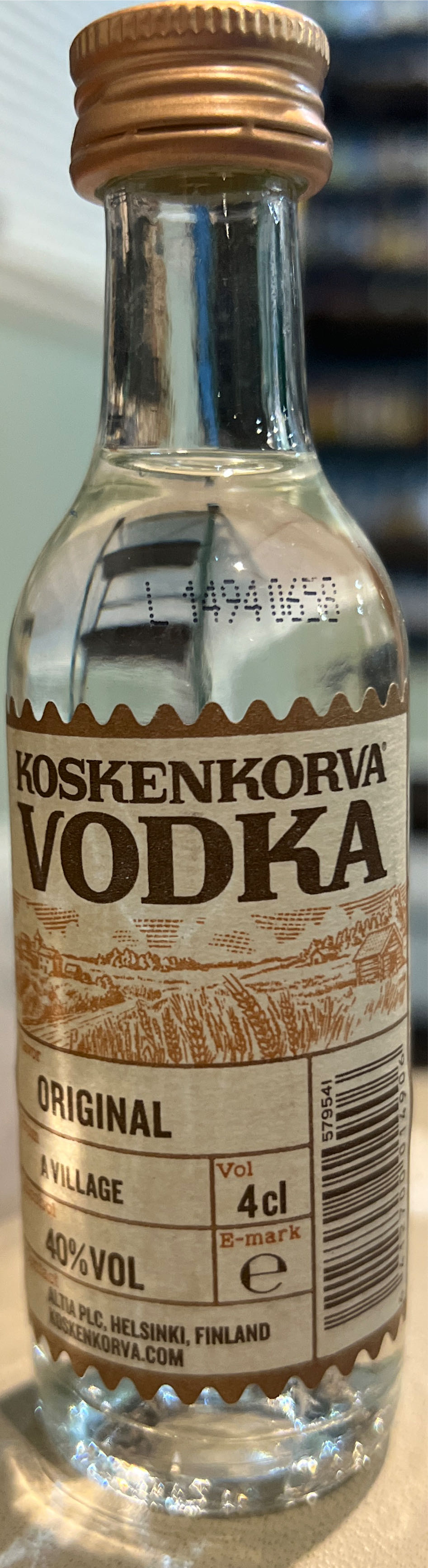 Koskenkorva Original Vodka - Koskenkorva (40 mL) alcohol collectible [Barcode 6412705660009] - Main Image 3