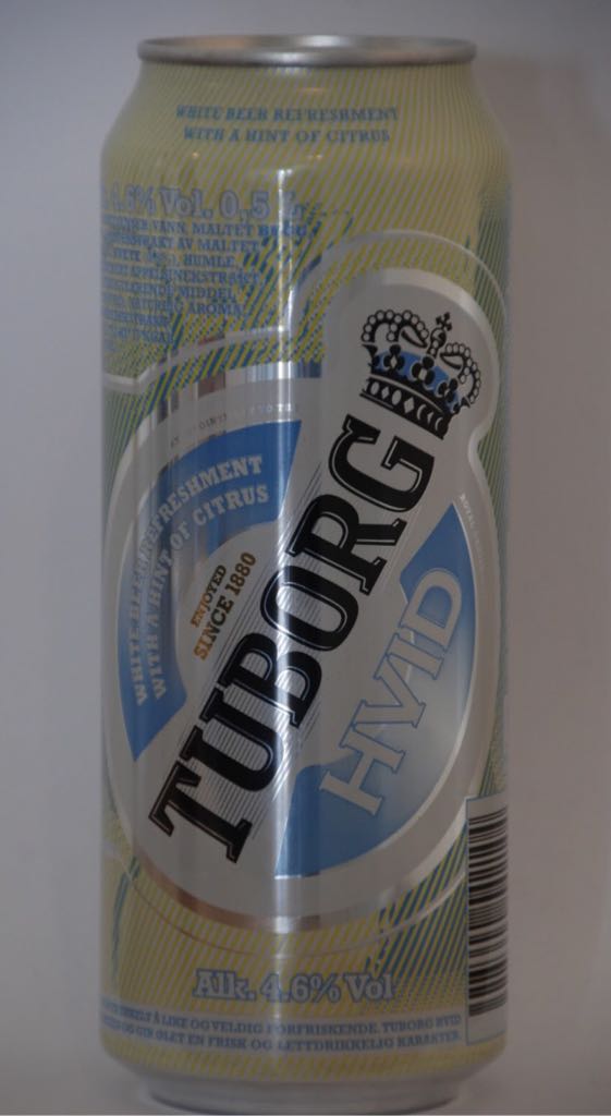 Tuborg Hvid - Ringnes Bryggeri (0,5L) alcohol collectible [Barcode 6415600542104] - Main Image 1