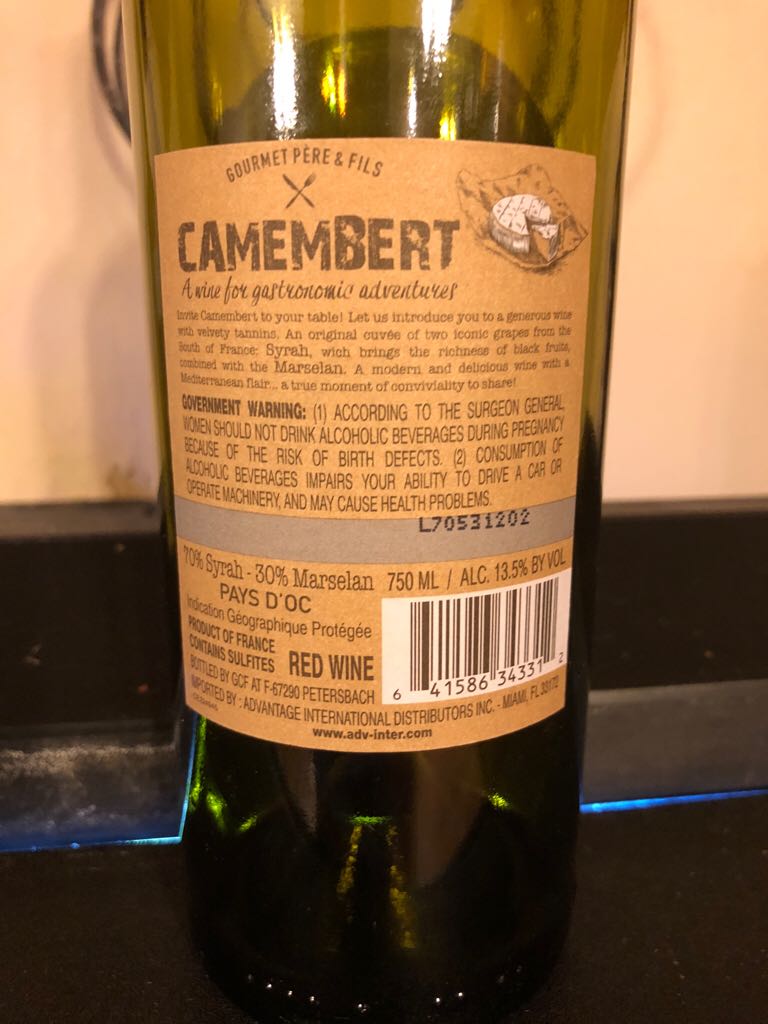 Camembert - France (750 mL) alcohol collectible [Barcode 641586343312] - Main Image 2