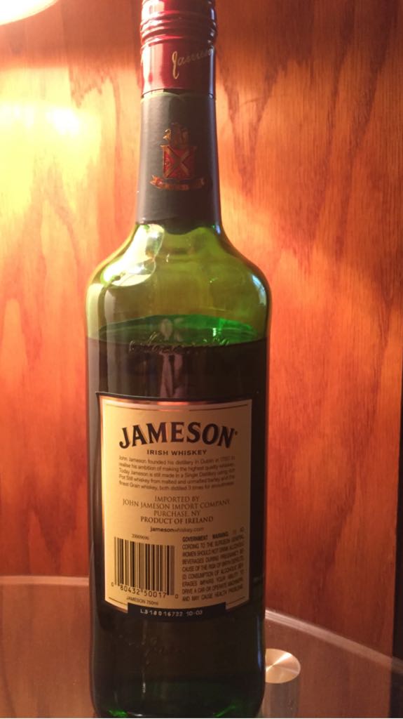 Jameson Irish Whiskey - John Jameson & Son (750mL) alcohol collectible [Barcode 080432500170] - Main Image 2