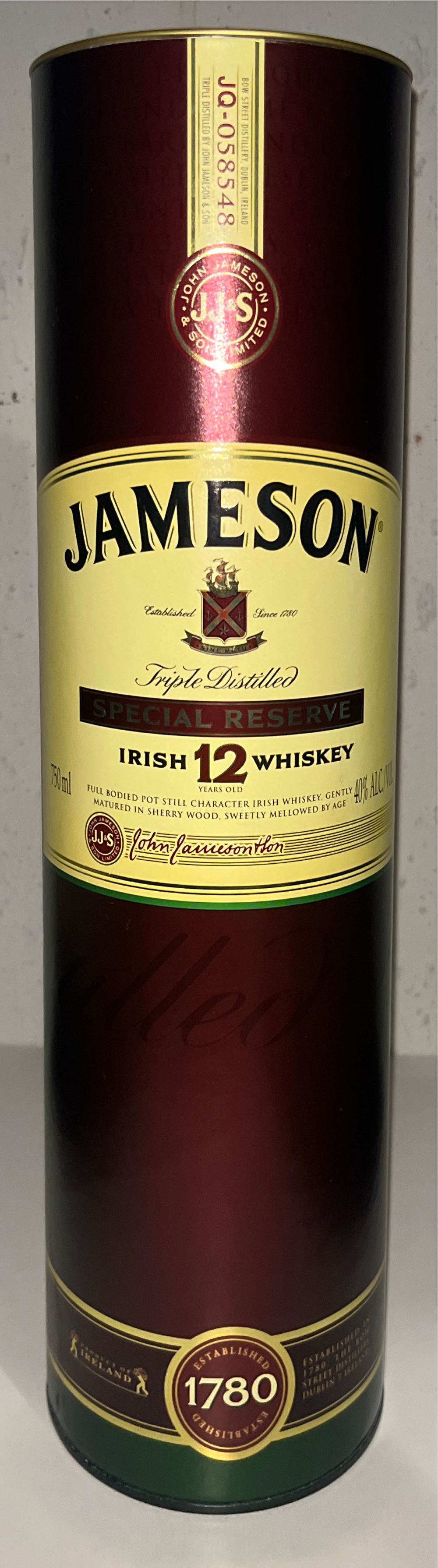 Jameson Special Reserve 12 - John Jameson & Son (750mL) alcohol collectible [Barcode 080432501177] - Main Image 3
