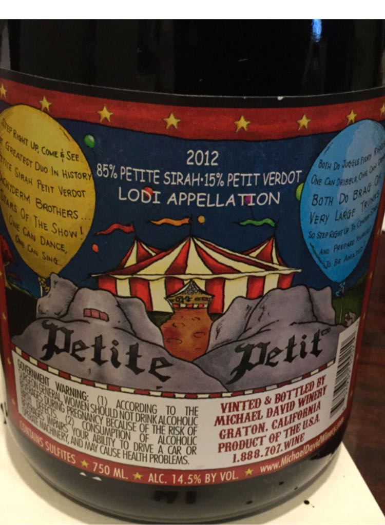 Petite Petit - Micheal David (750 mL) alcohol collectible [Barcode 652935100210] - Main Image 2