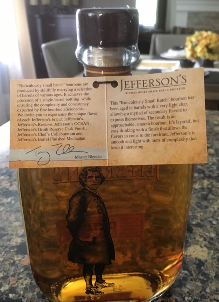 Jefferson’s Bourbon - McLane & Kayne, Louisville KY (750mL) alcohol collectible [Barcode 655709000303] - Main Image 2