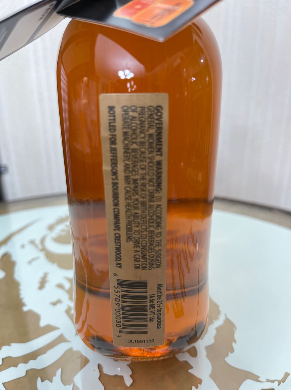 Jefferson’s Bourbon - McLane & Kayne, Louisville KY (750mL) alcohol collectible [Barcode 655709000303] - Main Image 4