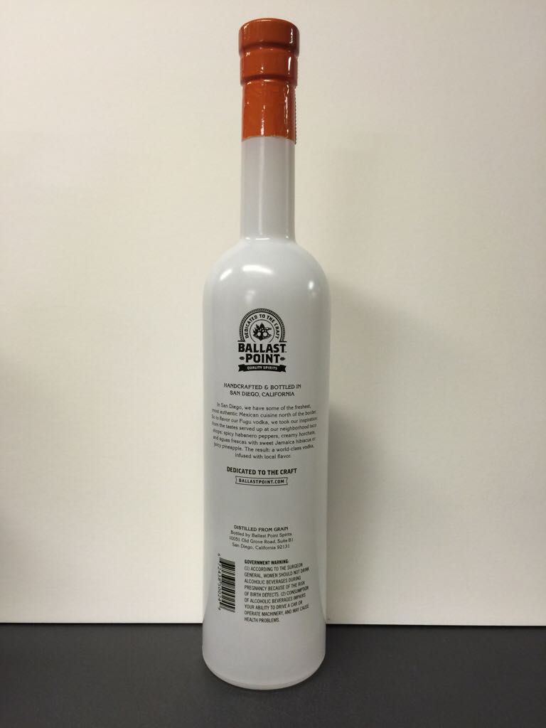 Fugu Habanero Vodka - Ballast Point (750mL) alcohol collectible [Barcode 672438500249] - Main Image 2
