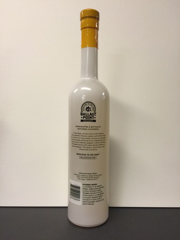 Fugu Piña Vodka - Ballast Point (750mL) alcohol collectible [Barcode 672438500263] - Main Image 2