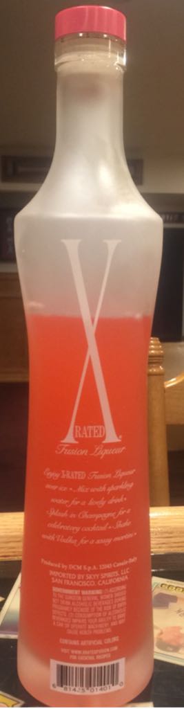 X Rated Fusion Liqueur  - Daucourt (750 mL) alcohol collectible [Barcode 681425014010] - Main Image 2
