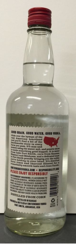 Smithworks American Made Vodka - Smithworks Vodka (750mL) alcohol collectible [Barcode 080432901106] - Main Image 2