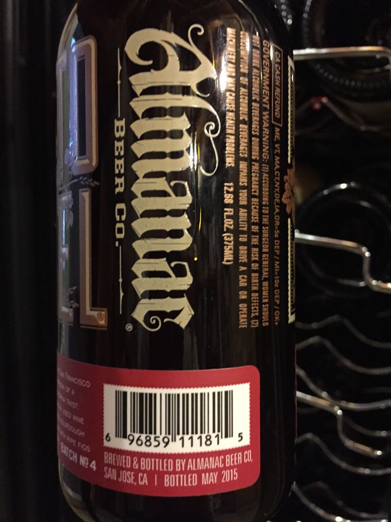 DOGPATCH SOUR - Almanac Beer Co. (375 mL) alcohol collectible [Barcode 696859111815] - Main Image 2