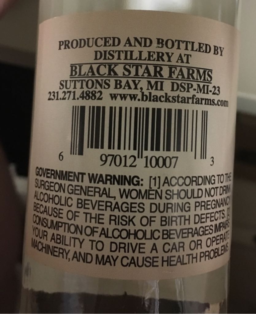 Spirit of the Vineyard  - Black Star Farms (375 mL) alcohol collectible [Barcode 697012100073] - Main Image 2