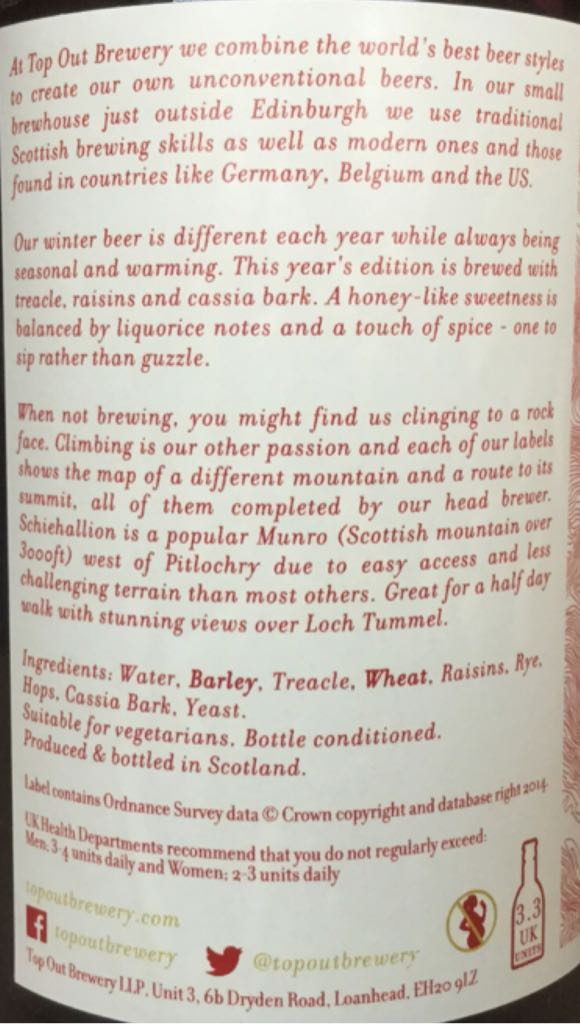 Winter 2014 - Top Out (500 mL) alcohol collectible [Barcode 700461088868] - Main Image 2