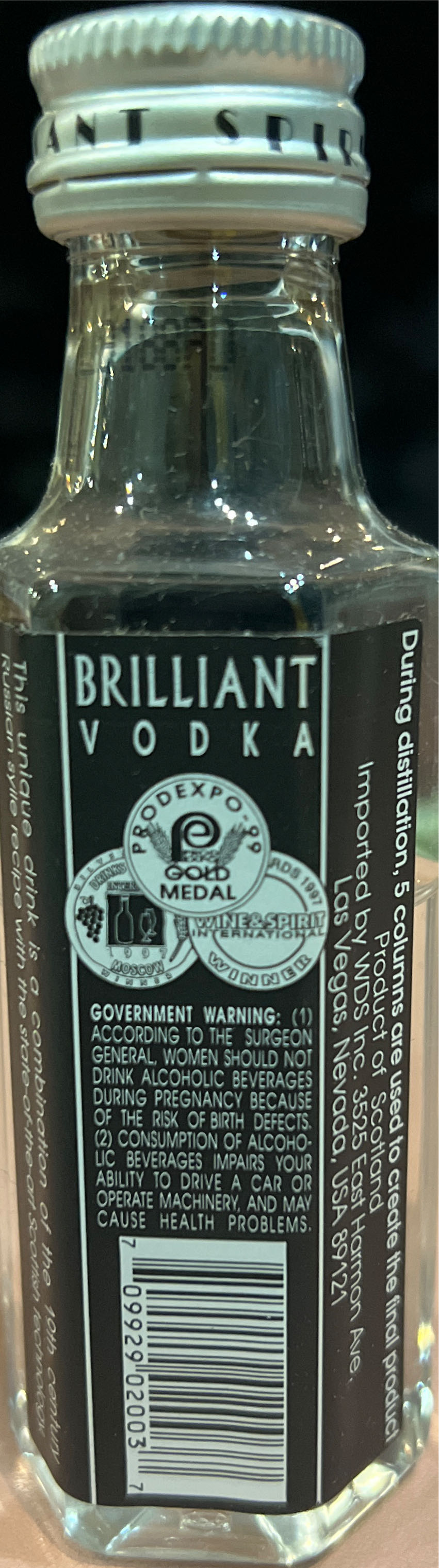 Brilliant - n/a alcohol collectible [Barcode 709929020013] - Main Image 2