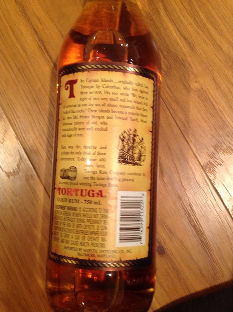 Tortilla Gold Rum - Tortuga (750 mL) alcohol collectible [Barcode 714399113226] - Main Image 2