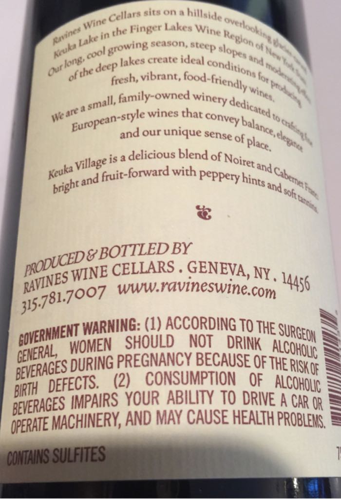 Ravines Wine - Ravines (750 mL) alcohol collectible [Barcode 718122041435] - Main Image 2