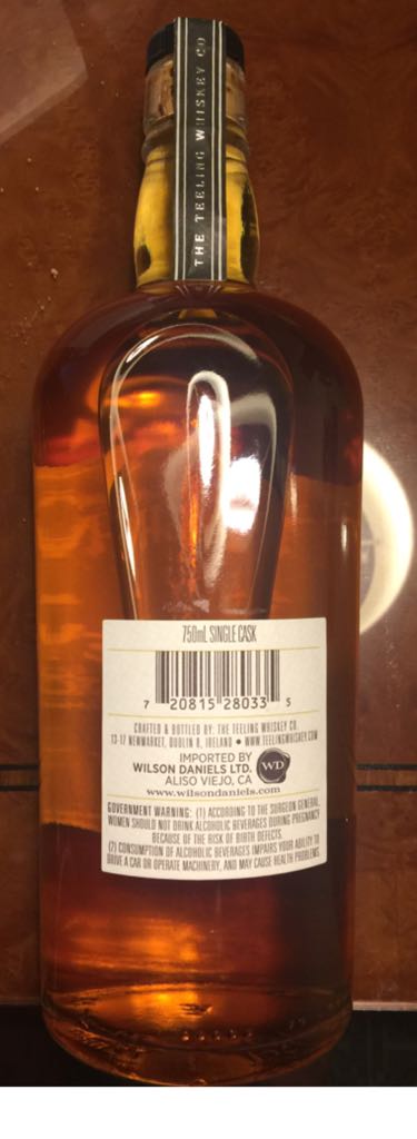 Teeling Single Cask - Teeling (750 mL) alcohol collectible [Barcode 720815280335] - Main Image 2