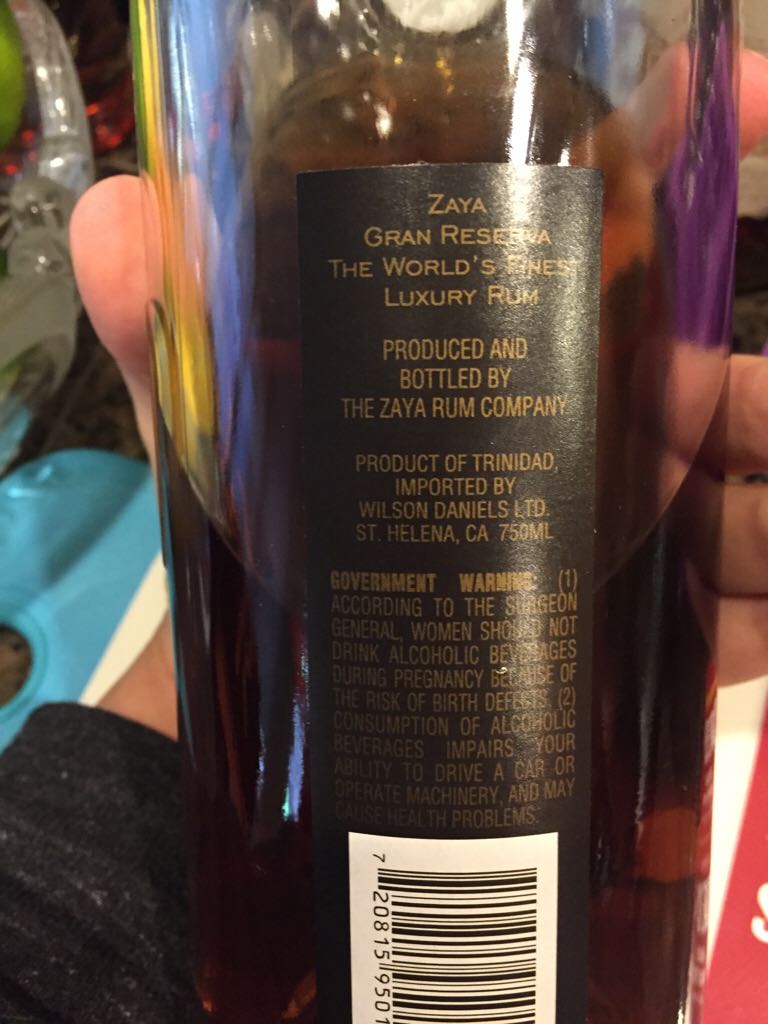 Zaya Aged Rum 12 Year - The Zaya Rum Company (750 mL) alcohol collectible [Barcode 720815950139] - Main Image 2